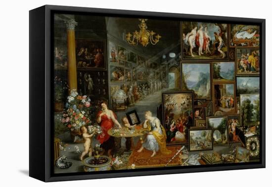 The Five Senses: Sight and Smell-Jan Brueghel the Elder-Framed Premier Image Canvas