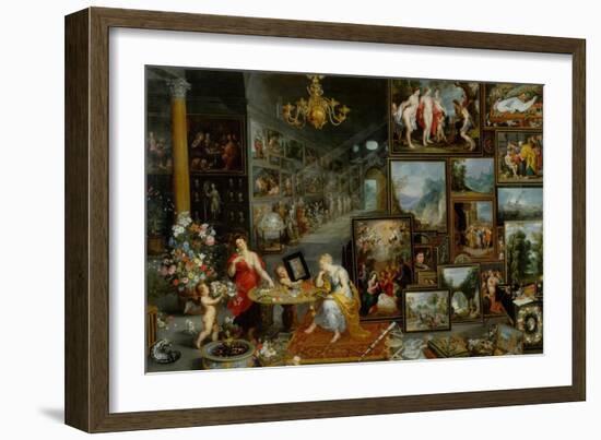 The Five Senses: Sight and Smell-Jan Brueghel the Elder-Framed Giclee Print