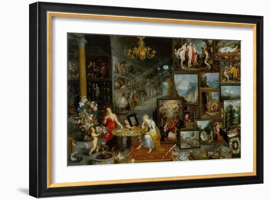 The Five Senses: Sight and Smell-Jan Brueghel the Elder-Framed Giclee Print