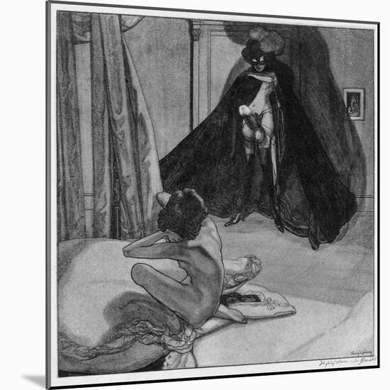 The Five Senses-Sight, Plate 19 from 'The Boudoir of Mme Cc', 1912-Franz Von Bayros-Mounted Giclee Print