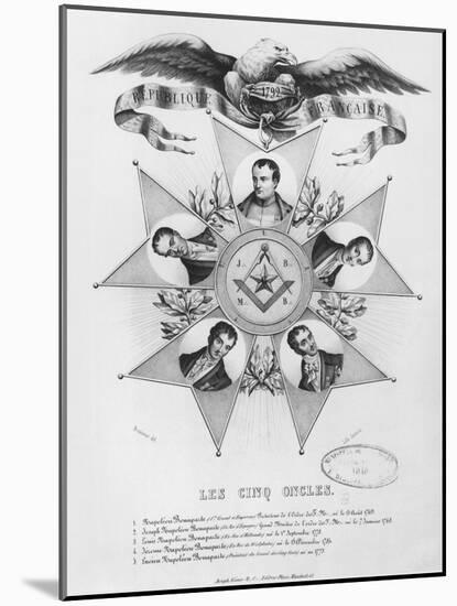 The Five Uncles of Freemasonry, 1848-null-Mounted Giclee Print