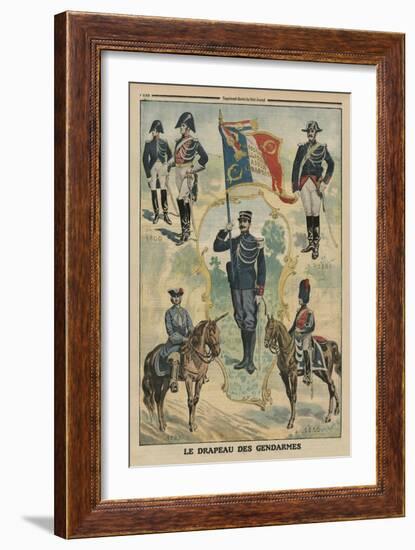 The Flag of the Gendarmes, Front Cover Illustration from 'Le Petit Journal', Supplement Illustre-French-Framed Giclee Print