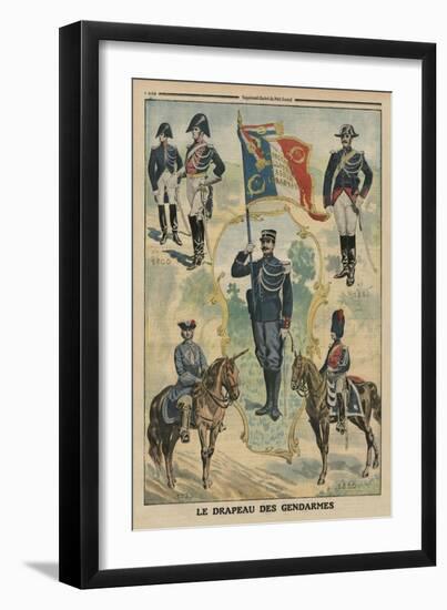 The Flag of the Gendarmes, Front Cover Illustration from 'Le Petit Journal', Supplement Illustre-French-Framed Giclee Print