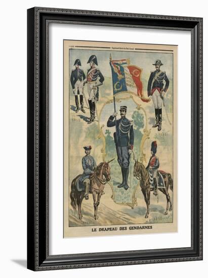 The Flag of the Gendarmes, Front Cover Illustration from 'Le Petit Journal', Supplement Illustre-French-Framed Giclee Print