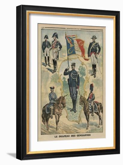 The Flag of the Gendarmes, Front Cover Illustration from 'Le Petit Journal', Supplement Illustre-French-Framed Giclee Print