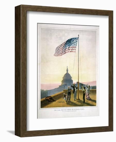 The Flag That Has Waved for One Hundred Years-null-Framed Giclee Print