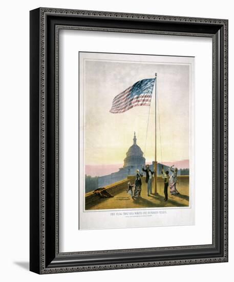 The Flag That Has Waved for One Hundred Years-null-Framed Giclee Print