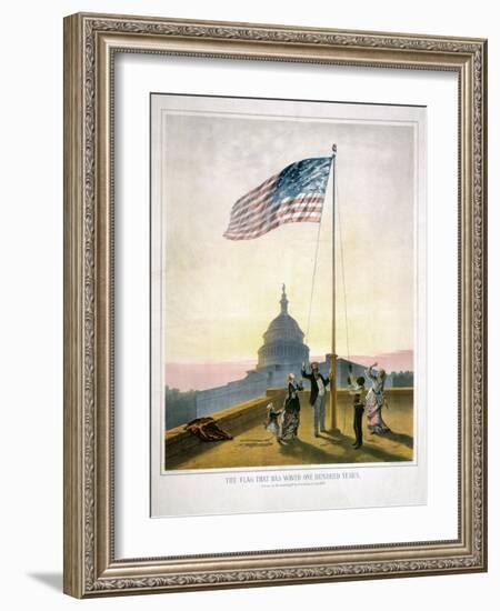 The Flag That Has Waved for One Hundred Years-null-Framed Giclee Print