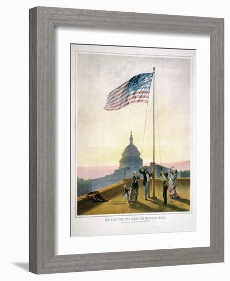 The Flag That Has Waved for One Hundred Years-null-Framed Giclee Print