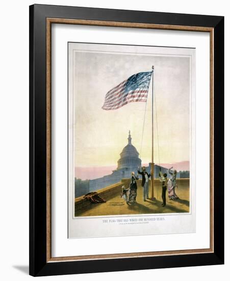 The Flag That Has Waved for One Hundred Years-null-Framed Giclee Print