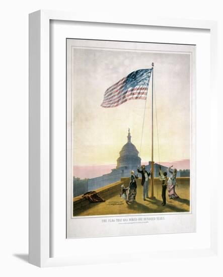 The Flag That Has Waved for One Hundred Years-null-Framed Giclee Print