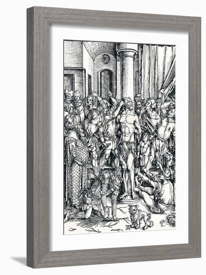 The Flagellation of Christ, 1498-Albrecht Dürer-Framed Giclee Print