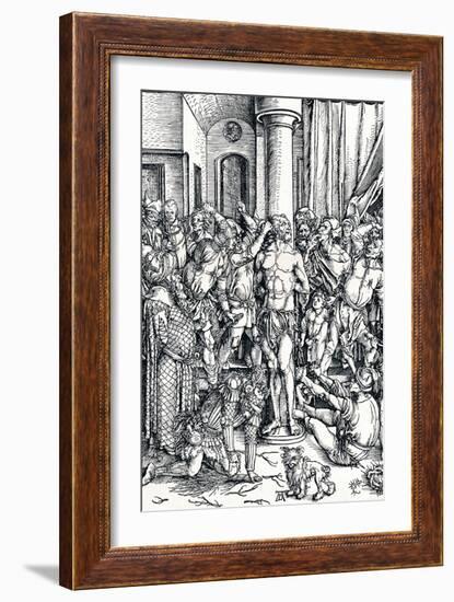 The Flagellation of Christ, 1498-Albrecht Dürer-Framed Giclee Print