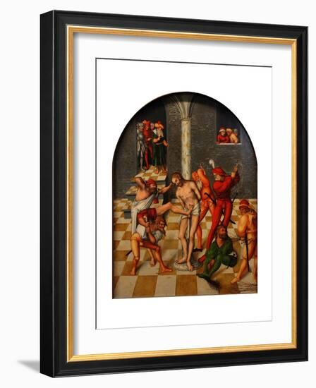 The Flagellation of Christ, 1538-Lucas Cranach the Elder-Framed Giclee Print