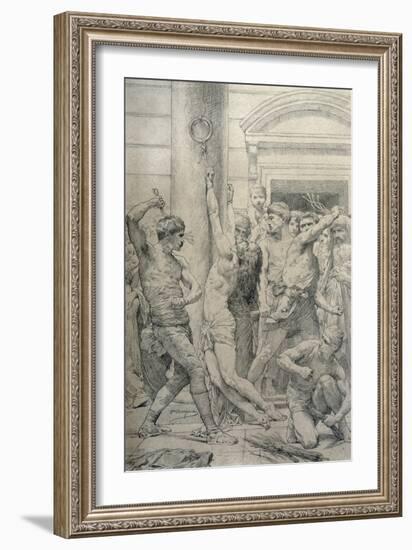 The Flagellation of Christ, C.1881-William Adolphe Bouguereau-Framed Giclee Print