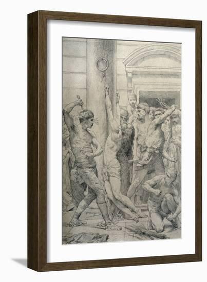 The Flagellation of Christ, C.1881-William Adolphe Bouguereau-Framed Giclee Print