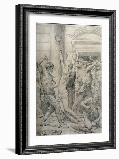 The Flagellation of Christ, C.1881-William Adolphe Bouguereau-Framed Giclee Print