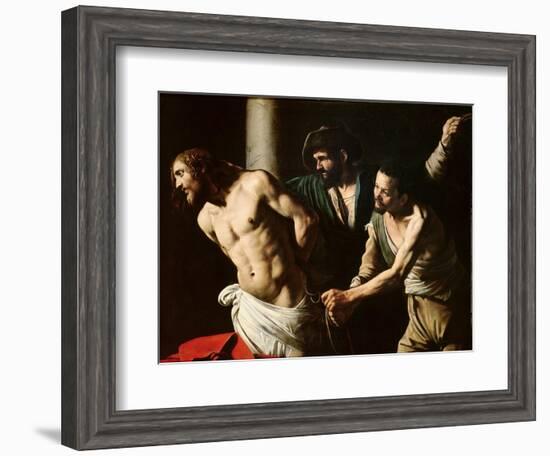 The Flagellation of Christ, circa 1605-7-Caravaggio-Framed Giclee Print