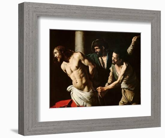 The Flagellation of Christ, circa 1605-7-Caravaggio-Framed Giclee Print