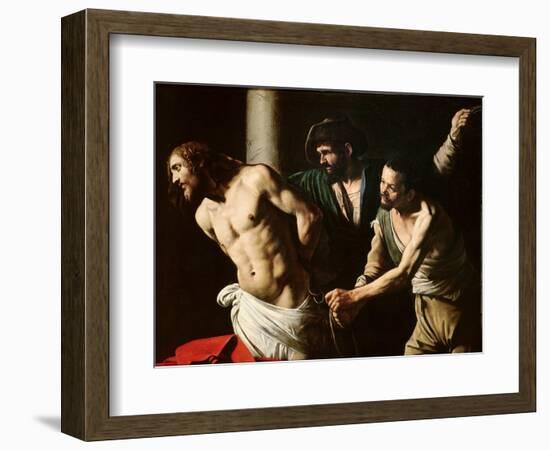 The Flagellation of Christ, circa 1605-7-Caravaggio-Framed Giclee Print