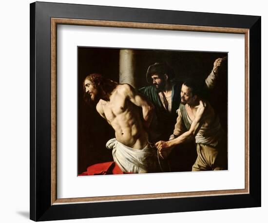 The Flagellation of Christ, circa 1605-7-Caravaggio-Framed Giclee Print