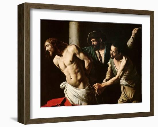 The Flagellation of Christ, circa 1605-7-Caravaggio-Framed Giclee Print