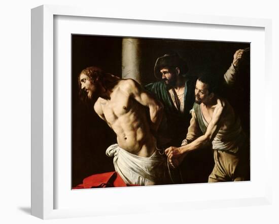 The Flagellation of Christ, circa 1605-7-Caravaggio-Framed Giclee Print