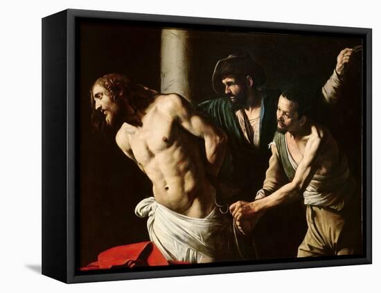 The Flagellation of Christ, circa 1605-7-Caravaggio-Framed Premier Image Canvas