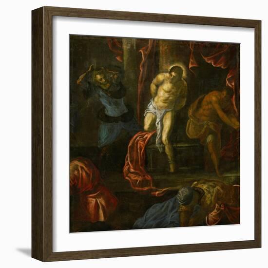 The Flagellation of Christ (From the Late Period)-Jacopo Robusti Tintoretto-Framed Giclee Print