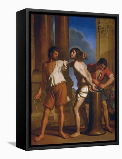 The Flagellation of Christ (Oil on Canvas)-Guercino (1591-1666)-Framed Premier Image Canvas