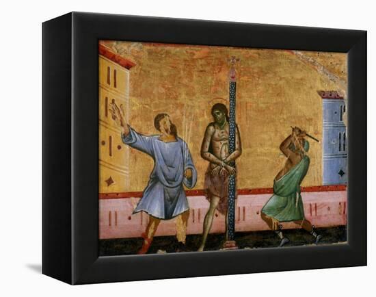 The Flagellation of Christ-Guido da Siena-Framed Premier Image Canvas