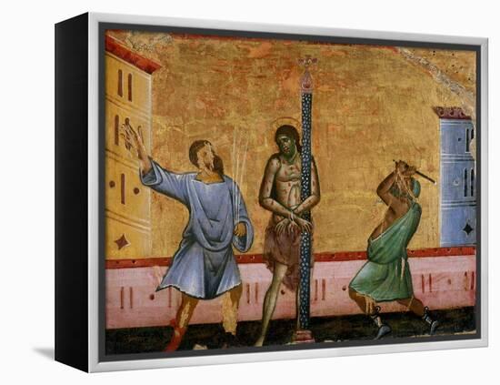 The Flagellation of Christ-Guido da Siena-Framed Premier Image Canvas