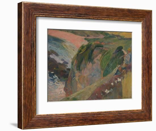 The Flageolet Player on the Cliff, 1889-Paul Gauguin-Framed Giclee Print