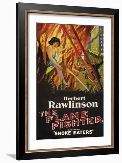 The Flame Fighter - Smoke Eaters-null-Framed Art Print