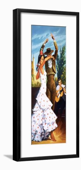 The Flamenco from Spain-Robert Brook-Framed Giclee Print