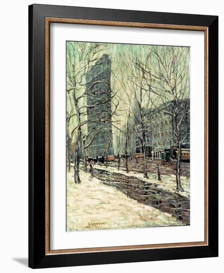 The Flatiron Building, New York, C.1903-05-Ernest Lawson-Framed Giclee Print