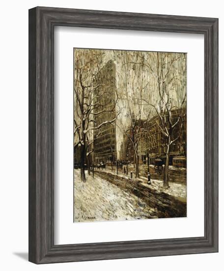 The Flatiron Building, New York-Ernest Lawson-Framed Giclee Print