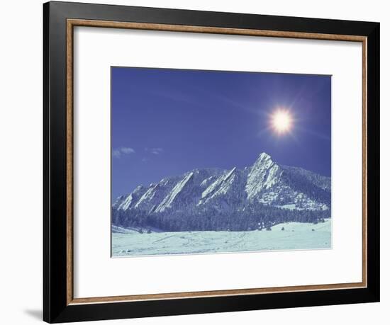 The Flatirons Near Boulder, CO, Winter-Chris Rogers-Framed Photographic Print