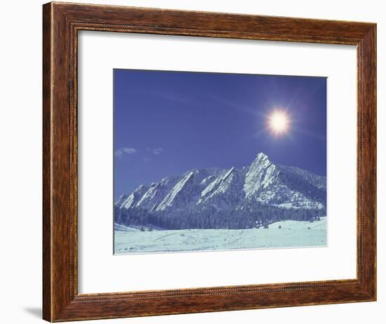 The Flatirons Near Boulder, CO, Winter-Chris Rogers-Framed Photographic Print