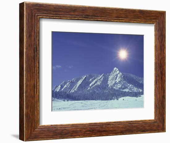 The Flatirons Near Boulder, CO, Winter-Chris Rogers-Framed Photographic Print