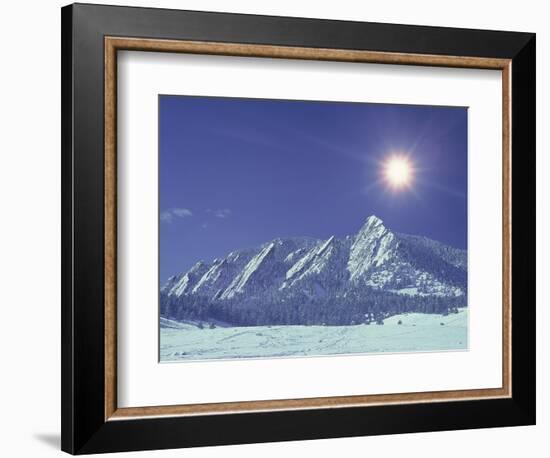 The Flatirons Near Boulder, CO, Winter-Chris Rogers-Framed Photographic Print