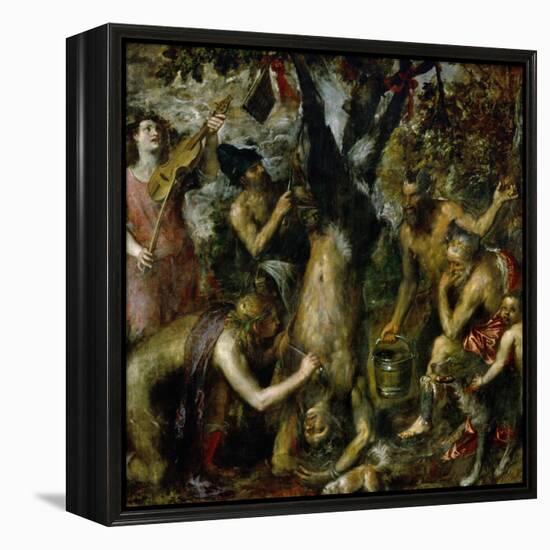 The Flaying of Marsyas, 1570-1575-Titian (Tiziano Vecelli)-Framed Premier Image Canvas