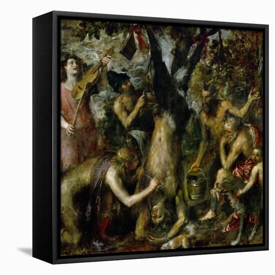 The Flaying of Marsyas, 1570-1575-Titian (Tiziano Vecelli)-Framed Premier Image Canvas