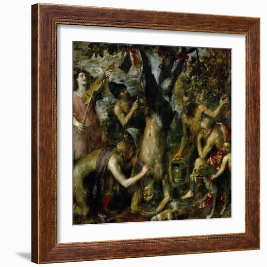 The Flaying of Marsyas, 1570-1575-Titian (Tiziano Vecelli)-Framed Giclee Print