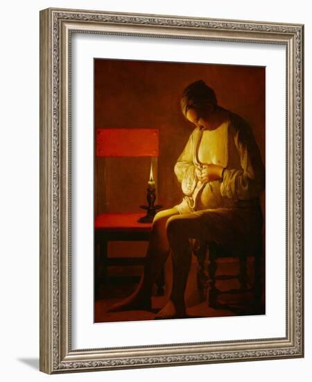 The Flea Catcher, circa 1630-1634-Georges de La Tour-Framed Giclee Print