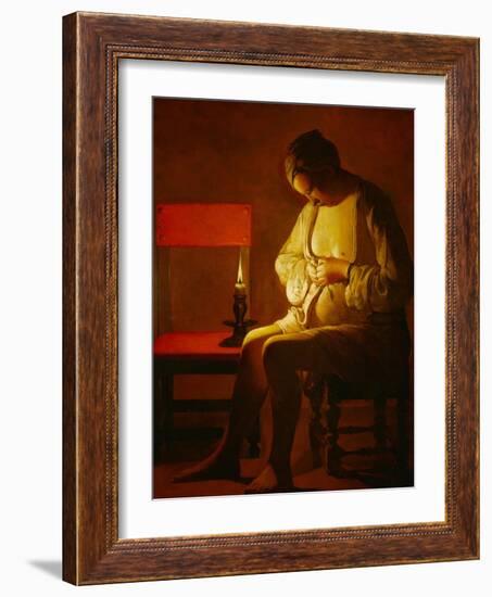 The Flea Catcher, circa 1630-1634-Georges de La Tour-Framed Giclee Print