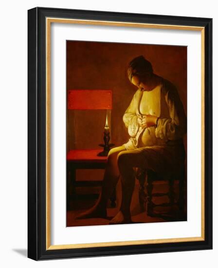 The Flea Catcher, circa 1630-1634-Georges de La Tour-Framed Giclee Print