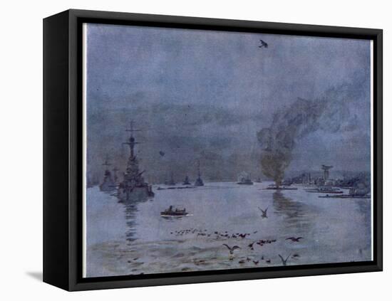 The Fleet, A Misty Day, 1917, from British Artists at the Front, Continuation of the Western Front,-John Lavery-Framed Premier Image Canvas