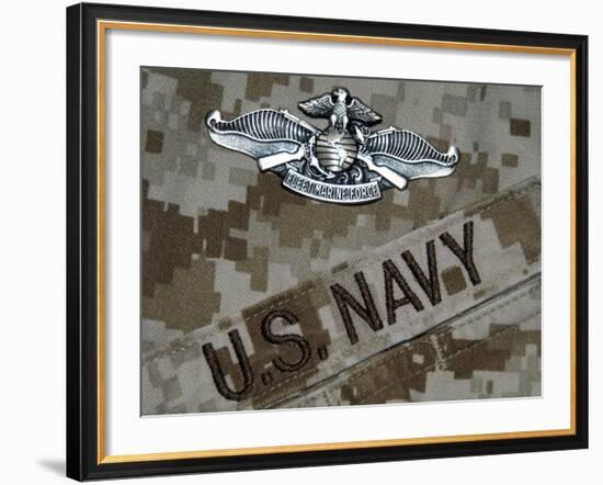 The Fleet Marine Force Warfare Specialist Pin-Stocktrek Images-Framed Photographic Print