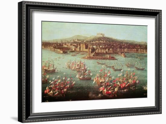 The Fleet of King Charles III of Spain before the City of Naples, 6 October 1759-Antonio Joli-Framed Giclee Print